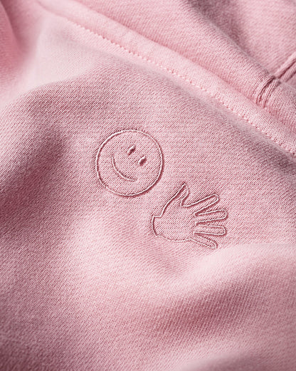 Embroidered Pink Hoodie